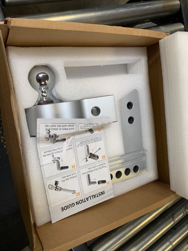 Photo 1 of LWCH Adjustable Trailer Hitch, Fit 2.5 Inch Receiver, 18,500 LBS GTW, Heavy Duty Aluminum Drop Hitch with 2" & 2-5/16" Chrome Plated Steel Ball Mounts for Trucks, 6 Inch Drop/Rise, 2 Anti-Theft Pins