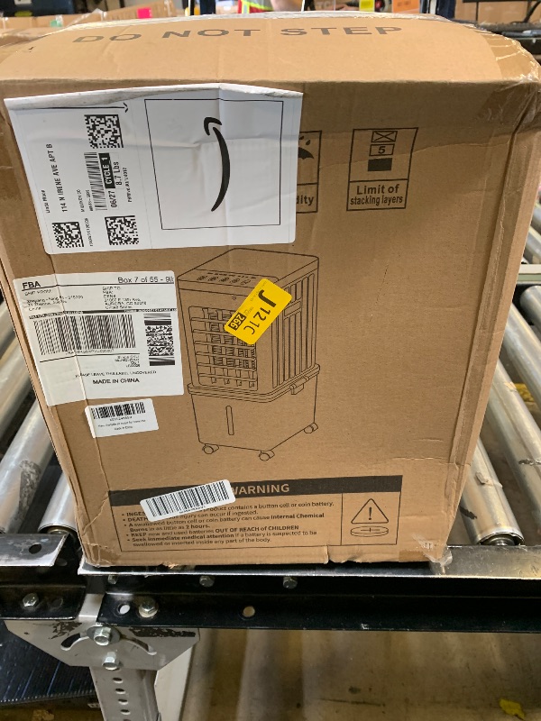 Photo 1 of Portable Air Conditioners, Portable AC Unit with Removable 2.6 Gal Water Tank, Windowless Evaporative Air Cooler with 3 Speeds, Swamp Cooler for Bedroom & Office