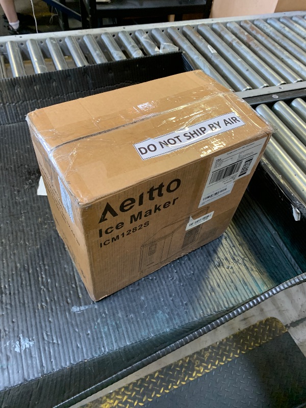 Photo 1 of Aeitto Ice Maker Countertop 26lbs/24H, Ice Machine 8 Ice Cubes Ready in 6 Mins, 2 Sizes of Bullet Ice Portable Ice Makers with Basket & Scoop, Auto Self-Cleaning for Home/Kitchen/Office Stainless