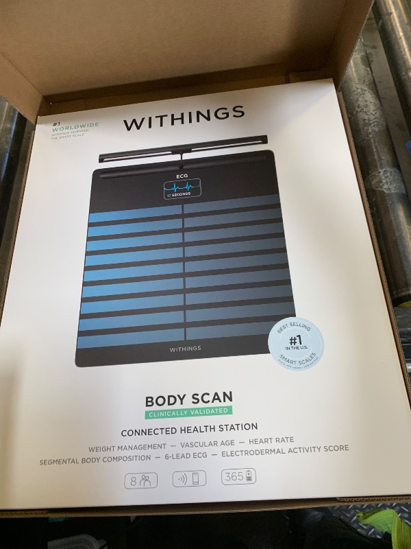 Photo 1 of WITHINGS Body Scan - Connected WiFi Scale to Improve Your Health, BIA Personal Scale, Body Composition Analysis, Body Fat, Muscle Mass, Water Percentage