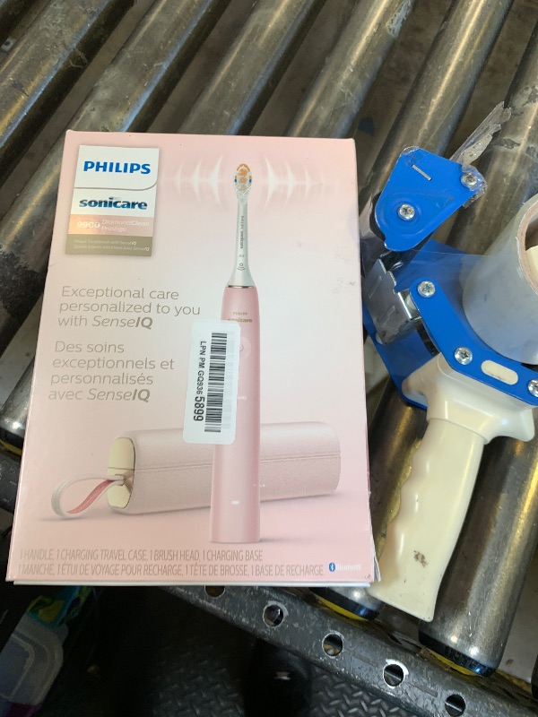Photo 1 of Philips Sonicare DiamondClean 9900 Prestige Electric Toothbrush - with SenseIQ Technology and Advanced AI App, 5 Brushing Modes, 3 Intensity Levels, Charging Travel Case, Pink, Model HX9990/13