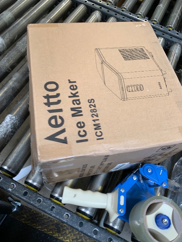Photo 1 of Aeitto Ice Maker Countertop 26lbs/24H, Ice Machine 8 Ice Cubes Ready in 6 Mins, 2 Sizes of Bullet Ice Portable Ice Makers with Basket & Scoop, Auto Self-Cleaning for Home/Kitchen/Office Stainless