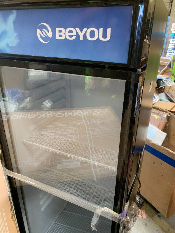 Photo 1 of BEYOU Commercial Freezer Upright,Merchandiser Freezer,Reach-in Freezer in White Single Door for Kitchen,Garage-19 Cu. ft.