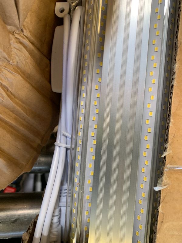 Photo 1 of ELEKICO 12 Pack Super Bright 100w 8ft Led Shop Light, 15000lm 5000k V Shape 8' Led Shop Lights 8ft, Linkable 96" 8 Foot Shop Lights for Garage Workshop Shop Warehouse Lighting