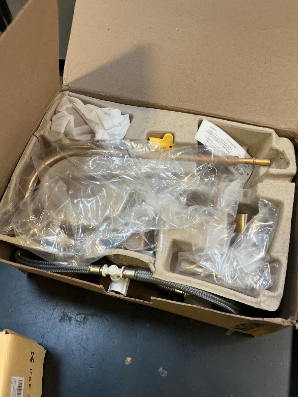 Photo 1 of Moen 84023BZG Ronan Widespread Bath Faucet, Bronze Gold
