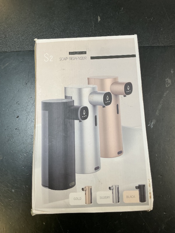Photo 1 of **MISSING CHARGER** Automatic Liquid Soap Dispenser Touchless, USB Rechargeable Smart Hand Soap Dispenser, 13.5oz/400ml, 3-Level Adjustable, Compatible with Thick Thin Dish Soap for Bathroom Kitchen, Clog-Free (Silver)