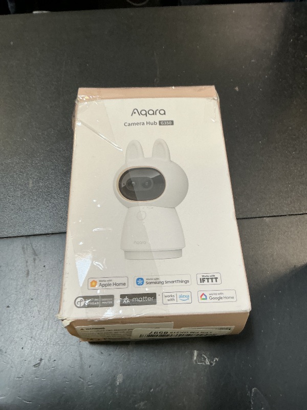 Photo 1 of Aqara 4K UHD Dual-Lens Matter Camera Hub G350, Indoor Security Camera 9X Zoom, 360° Pan & Tilt, AI Auto-Tracking, Face/Gesture Recognition, Works with Apple HomeKit, Alexa, Google Home, SmartThings