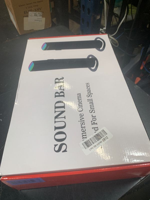 Photo 1 of Sound Bar,100W Sound Bar for Smart TV with 3 RGB Lights Modes, Bluetooth 5.3, ARC/Opt/AUX Connect, Detachable 2-in-1 Speaker, 3 Equalizer Modes, Bass Surround Soundbar for TV/PC/Gaming/Projectors