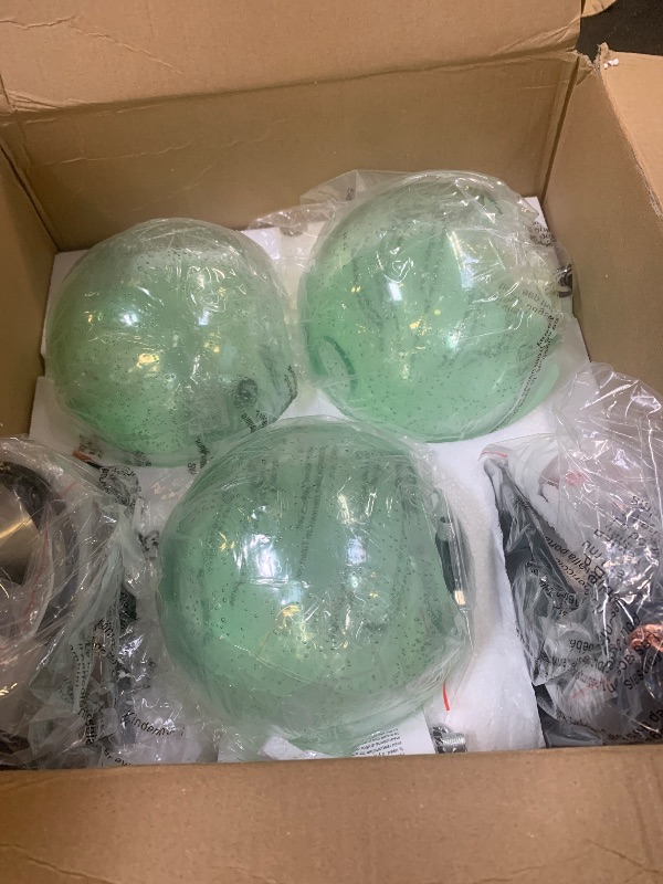 Photo 1 of LBSQJ Light Green Glass Pendant Lights Kitchen Island Globe Pendant Light Fixtures Modern Pendant Lighting for Bedroom Living Dining Room Light Fixture (5.9 in, 3 Pack)