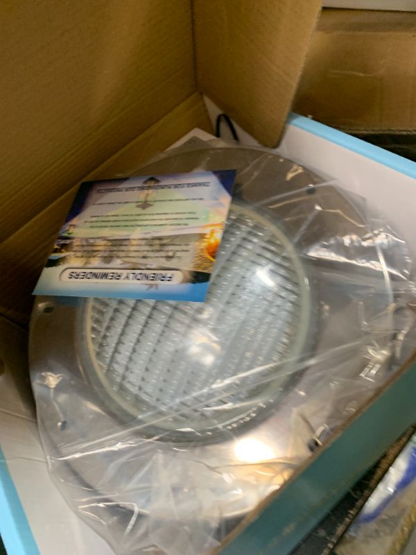 Photo 1 of Mopzlink Pool Lights for Inground Pool, 54W 10 Inch Large LED Multicolor Inground Pools LED Light with 50 Foot Cord for Wet Niche, APP Control & Remote Control