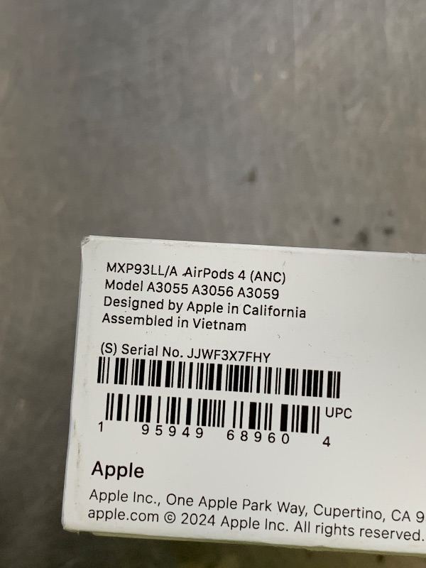 Photo 1 of Apple AirPods 4 Wireless Earbuds, Bluetooth Headphones, with Active Noise Cancellation, Adaptive, Transparency Mode, Personalized Spatial Audio, USB-C Charging Case, Wireless Charging, H2 Chip