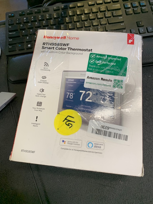 Photo 1 of Honeywell Home RTH9585WF1004 Wi-Fi Smart Color Thermostat, 7 Day Programmable, Touch Screen, Energy Star, Alexa Ready, Gray