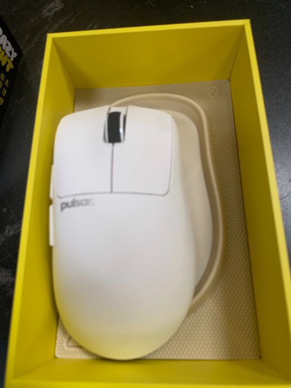 Photo 1 of Pulsar Gaming Gears Xlite Crazylight Wireless Gaming Mouse, Ultra Lightweight 1.55 oz (44g), Optical Switch, 32000 DPI, 750 IPS, XS-1 Sensor, 8k Compatible (Medium, Uyuni White)