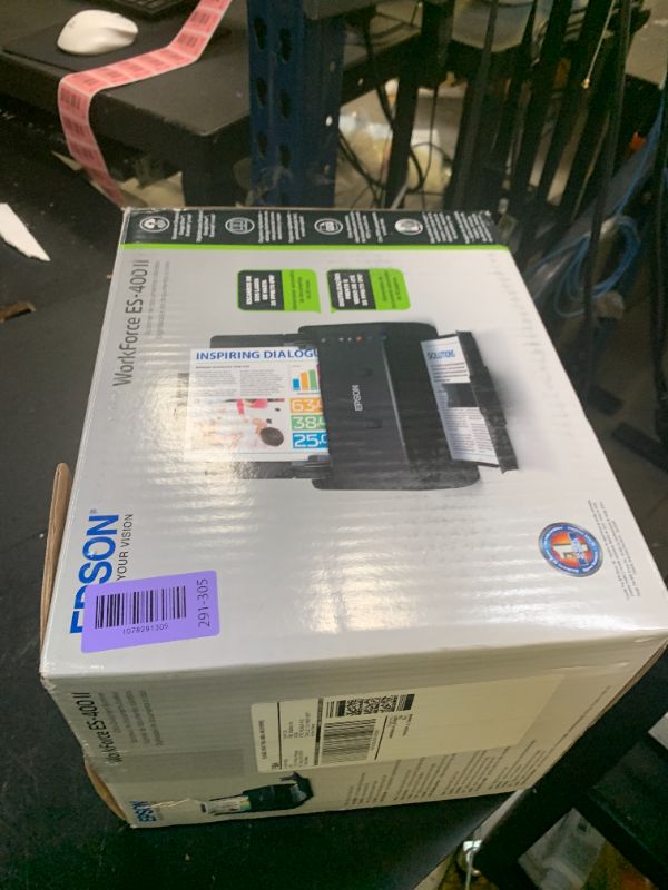 Photo 1 of Epson Workforce ES-400 II Color Duplex Desktop Document Scanner for Computers Including PC and Mac with Auto Document Feeder and Image Adjustment Tools