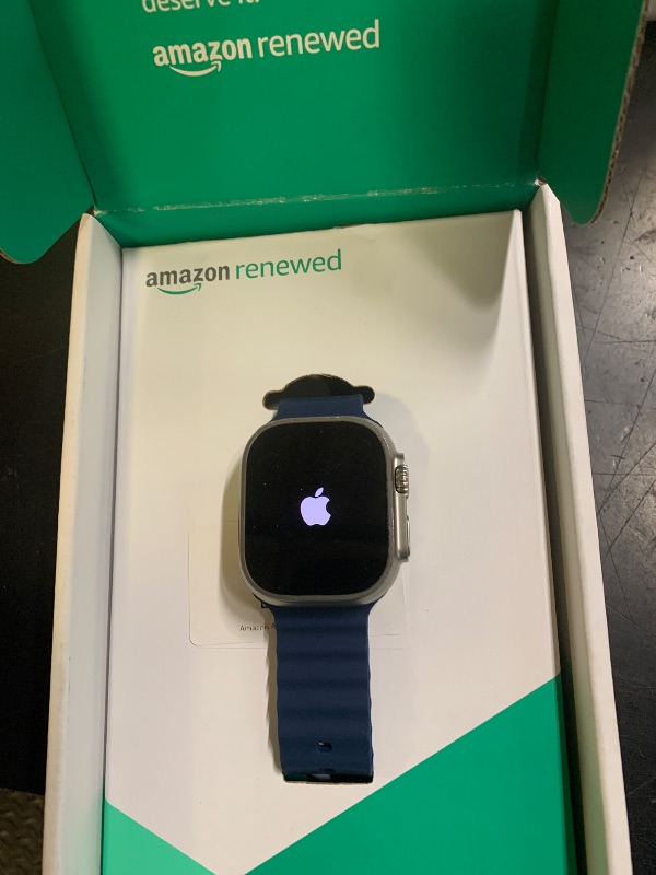 Photo 1 of Apple Watch Ultra 2 [GPS + Cellular, 49mm] - Titanium Case with Blue Ocean Band, One Size (Renewed Premium)