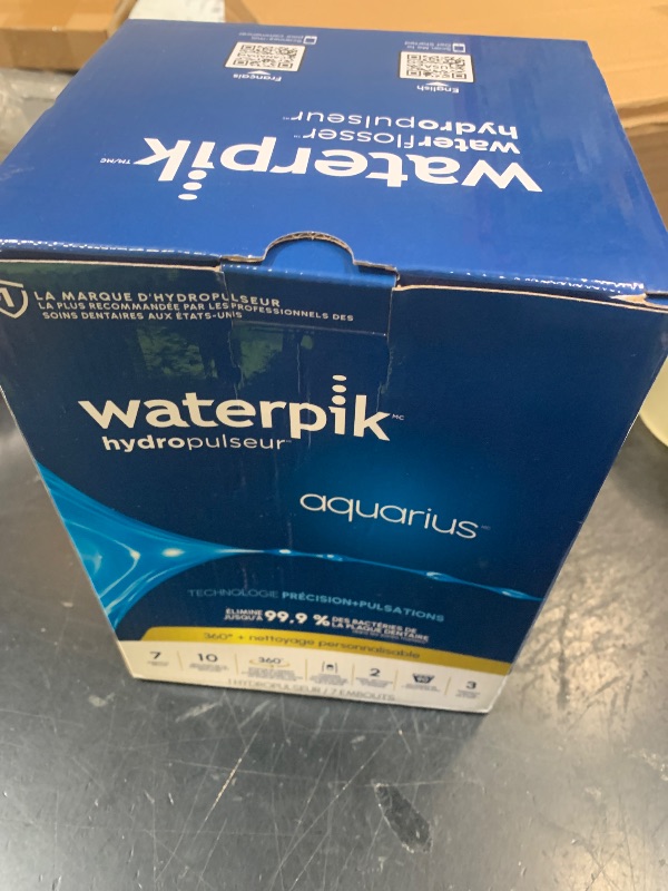 Photo 1 of Waterpik Aquarius Water Flosser For Teeth Cleaning, Gums, Braces, Dental Care, Electric Power With 10 Settings, 7 Tips For Multiple Users And Needs, ADA Accepted, White WP-660, Packaging May Vary