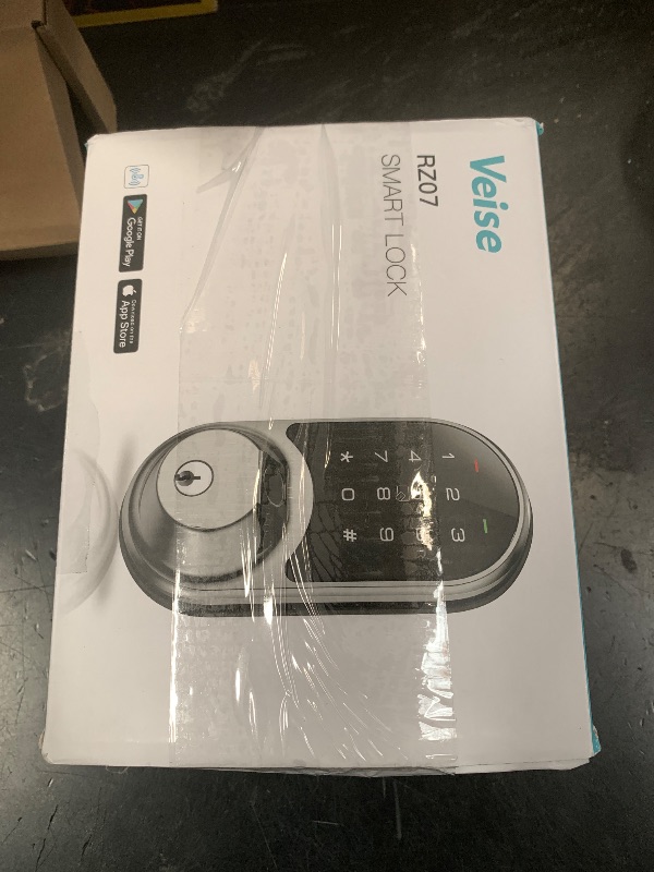 Photo 1 of Veise RZ07 Fingerprint Smart Lock, 7-in-1 Smart Locks for Front Door, Keyless Entry Door Lock with App Control & Auto-Lock, Biometric Electronic Touchscreen Keypad Deadbolt, Matte Black