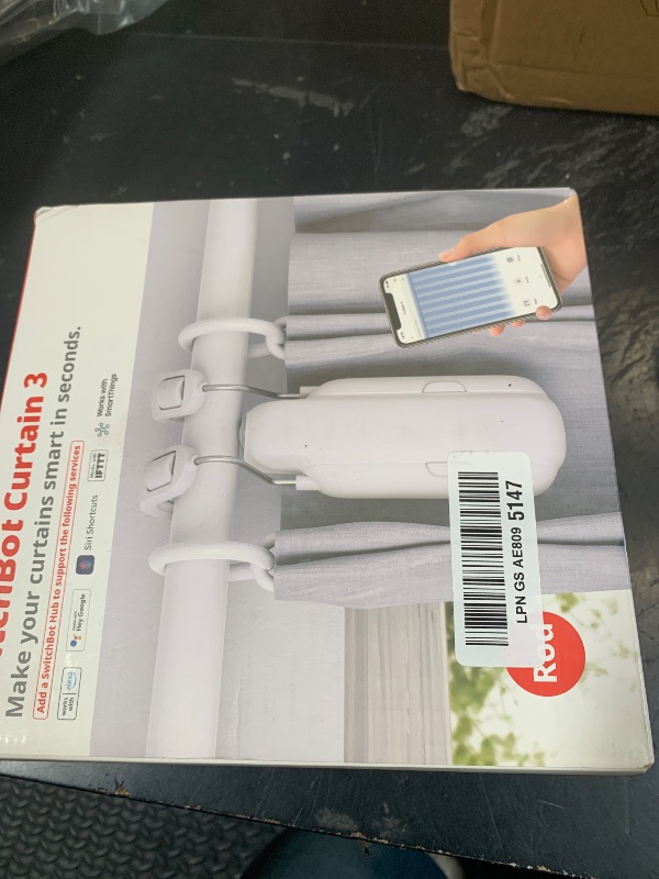 Photo 1 of SwitchBot Automatic Curtain Opener - Bluetooth Remote Control Smart Curtain with App/Timer, Upgraded High-Performance Motor, Add Hub to Work with Alexa, Google Home, HomeKit