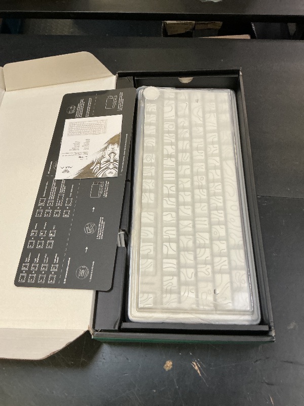 Photo 1 of AULA F75 Pro Wireless Mechanical Keyboard with Knob,75% Hot Swappable Custom Gaming Keyboards,RGB Backlit,Pre-lubed Switches,Side Printed PBT Keycaps Creamy Sounding Computer Keyboard, Line White