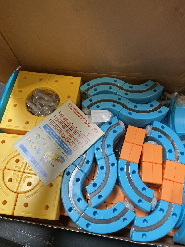 Photo 1 of Electric Train Set for Kids Ages 3-8 - Modular 3D Flexible Race Track Building Toy with Gravity-Defying 360° Movement, STEM Learning Fun Gift(154 pcs Deluxe Set)