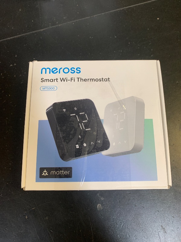 Photo 1 of meross Smart Thermostat for Home, WiFi Thermostat Works with Matter, Alexa, Apple Home, Google Assistant, App & Voice Control, 7x24h Scheduling, Energy Saving, C-Wire Required (Not Included)