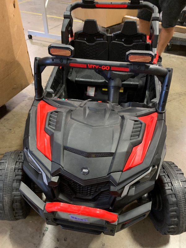 Photo 1 of Firstness 24V Remote Control Ride on Cars for Kids 800W Toddler Electric Car Two Seater Ride on Toys with LED Lights, Music, 3 Speed Mode, Electric Vehicle Ride On Truck Car for Kids Ages 3-8, Red