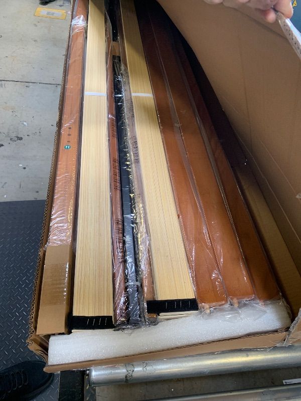 Photo 1 of Zinus Leah Bamboo Platform Bed Frame with Headboard, No Box Spring Needed, Wood Slat Support, Easy Assembly, Queen