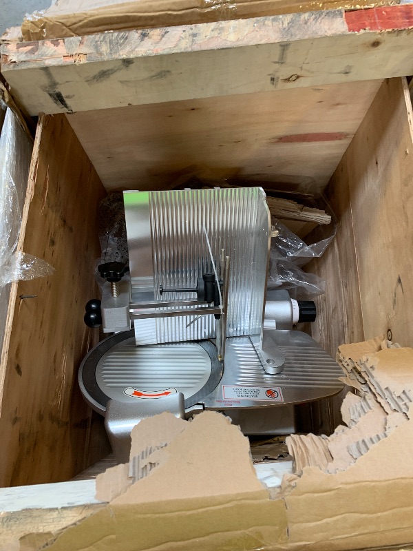 Photo 1 of Commercial Automatic Meat Slicer 10 Inch - Electric Deli Slicer with 240W+430W Dual Motor, 0-16mm Adjustable Thickness, Stainless Steel Blade, Meat Slicer Machine for Home Kitchen, Deli, Restaurant
