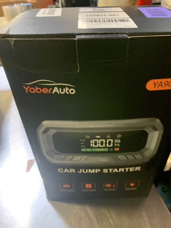 Photo 1 of YaberAuto 12-in-1 Jump Starter with Air Compressor 8000A 160PSI 65W Charging, Portable Car Battery Jump Starter (All Gas/14L Diesel) Jump Box Car Battery Jumper Starter Portable Jumper Cables, 160W DC