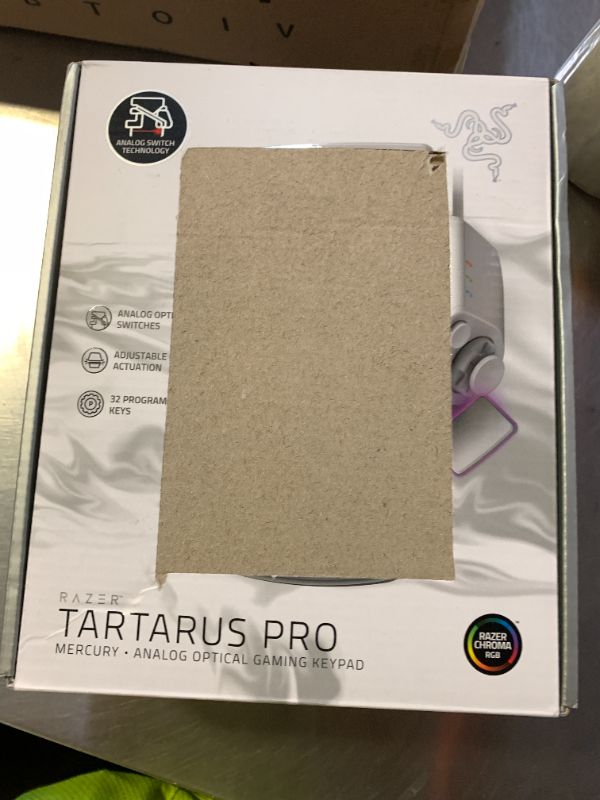 Photo 1 of Razer Tartarus Pro Gaming Keypad: Analog-Optical Key Switches - Rapid Trigger - Adjustable Actuation - 32 Programmable Keys - Customizable Macros - Chroma RGB Lighting - Mercury White