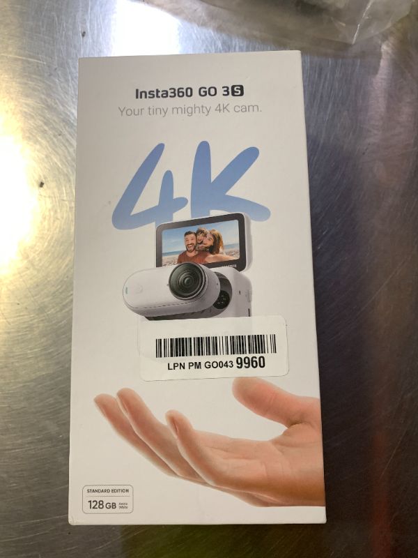 Photo 1 of Insta360 GO 3S 4K Standard Edition Action Camera - White Arctic, 128GB