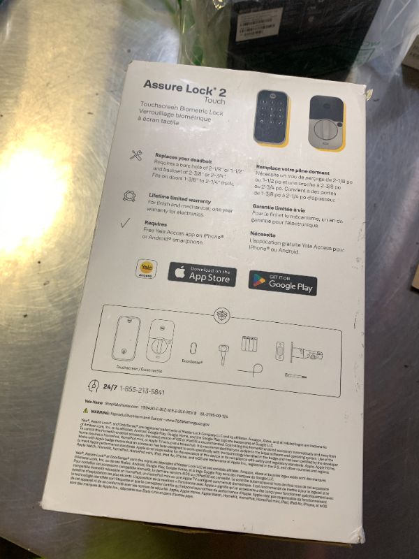 Photo 1 of Yale Assure Lock 2 Touch Deadbolt, Satin Nickel Keyed Smart Entry Door Lock with Wi-Fi Connected Touchscreen Keypad and Fingerprint Scanner for Vacation Rental Hosts, YRD420-F-CB1-619