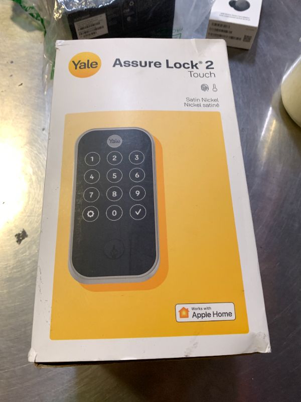 Photo 1 of Yale Assure Lock 2 Touch Deadbolt, Satin Nickel Keyed Smart Entry Door Lock with Wi-Fi Connected Touchscreen Keypad and Fingerprint Scanner for Vacation Rental Hosts, YRD420-F-CB1-619