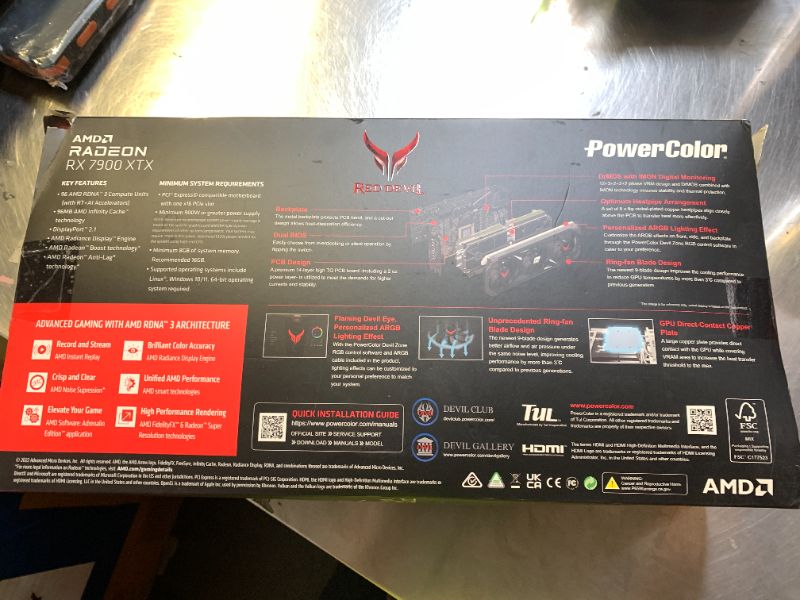 Photo 1 of PowerColor Red Devil AMD Radeon RX 7900 XTX Graphics Card
