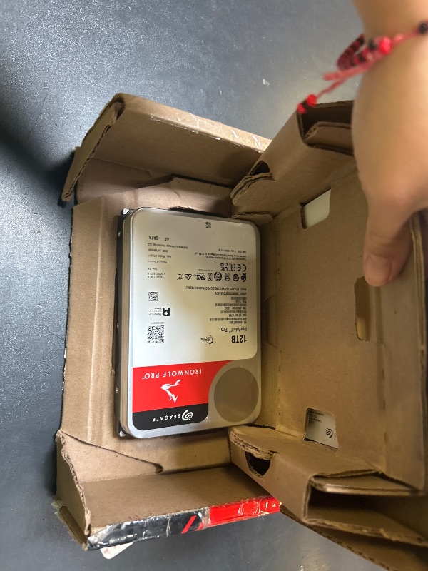 Photo 1 of Seagate IronWolf Pro, 12 TB, Enterprise NAS Internal HDD –CMR 3.5 Inch, SATA 6 Gb/s, 7,200 RPM, 256 MB Cache for RAID Network Attached Storage (ST12000NT001)