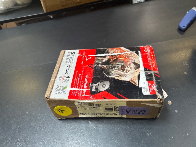 Photo 1 of Seagate IronWolf Pro, 12 TB, Enterprise NAS Internal HDD –CMR 3.5 Inch, SATA 6 Gb/s, 7,200 RPM, 256 MB Cache for RAID Network Attached Storage (ST12000NT001)