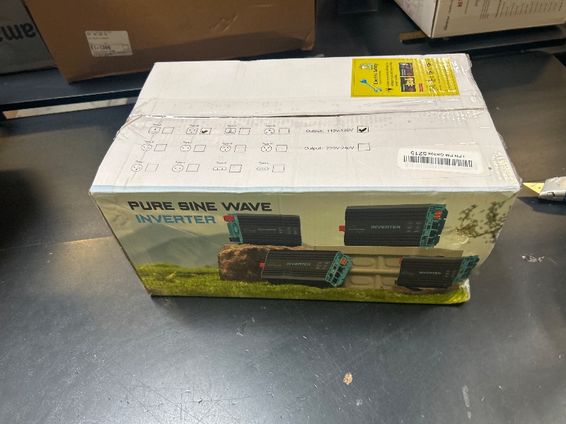 Photo 1 of LANDERPOW 1200 Watt Pure Sine Wave Inverter, Power Inverter for Car, Camping, Solar, RV, Truck, Home, 12V DC to 120V AC Inverters with 3 AC Outlet, 30W USB-C, 5V 3.1A USB, Remote Control, Surge 2400W