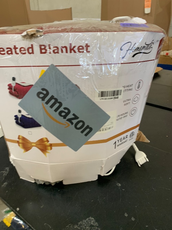 Photo 1 of Homemate Electric Heated Blanket Twin Size - 62"x84" Heating Blanket Twin Size 1/2/4/6/8 Hours Auto-Off 10 Heat Level Over-Heat Protection Soft Flannel Sherpa ETL Certification