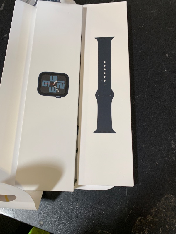 Photo 1 of Apple Watch SE (2nd Gen) [GPS 44mm] Smart Watch w/Midnight Aluminum Case & Midnight Sport Band - M/L. Fitness & Sleep Tracker, Crash Detection, Heart Rate Monitor, Retina Display, Water Resistant