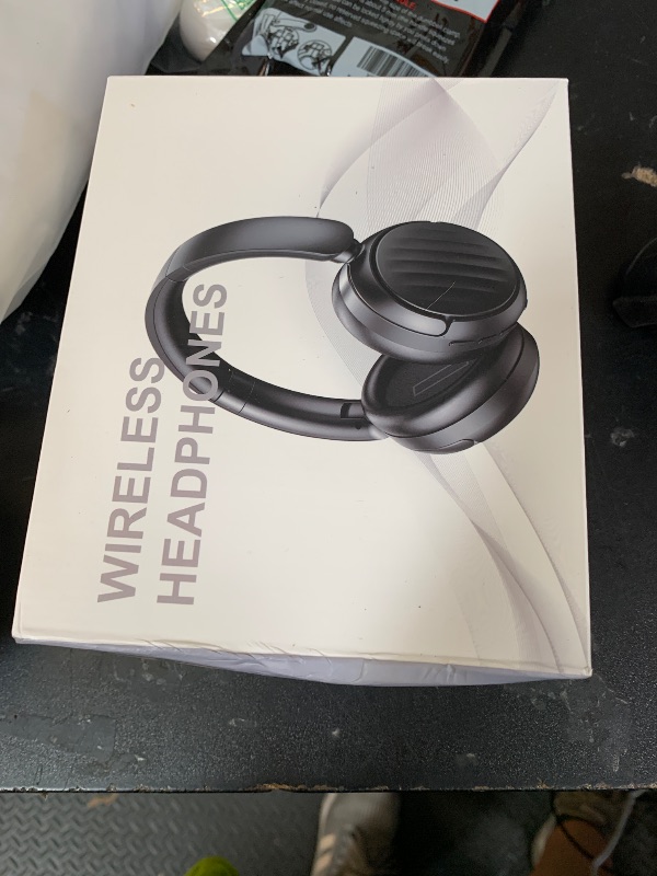 Photo 1 of MMWOWARTS ANC Bluetooth Headphones, Over Ear Wireless 35H HiFi Stereo Foldable Foam Ear Cups for Sports Travel Black