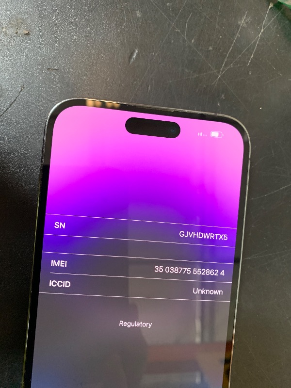 Photo 1 of Apple iPhone 14 Pro Max, 128GB, Deep Purple - Unlocked (Renewed)