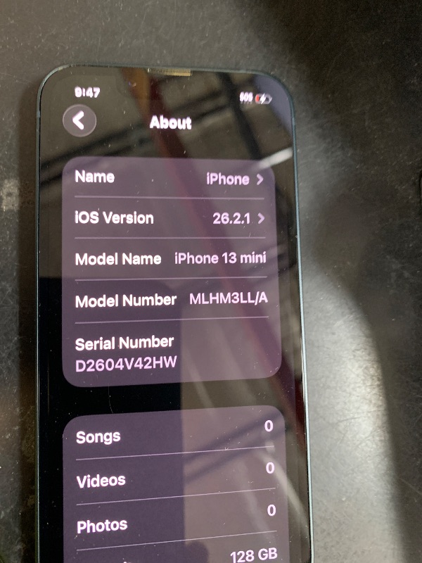 Photo 1 of Apple iPhone 13 Mini, 128GB, Midnight - Unlocked (Renewed)