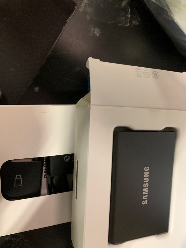Photo 1 of Samsung T7 Portable SSD, 2TB External Solid State Drive, Speeds Up to 1,050MB/s, USB 3.2 Gen 2, Reliable Storage for Gaming, Students, Professionals, MU-PC2T0T/AM, Gray