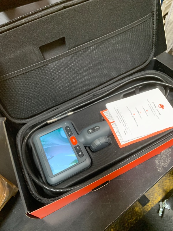 Photo 1 of DEPSTECH Articulating Borescope Camera with Light: Dual Lens Industrial Endoscope with 4.5" Screen & 5FT Snake Cable, Video Inspection Scope Camera Automotive Tool for Wall, Pipe, Mechanic