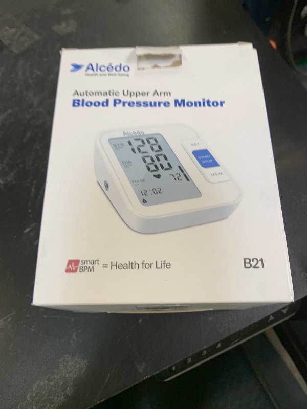 Photo 1 of Alcedo Blood Pressure Monitor for Home Use, Automatic Digital BP Machine with Large Cuff for Upper Arm, LCD Screen, 2x120 Memory, Talking Function