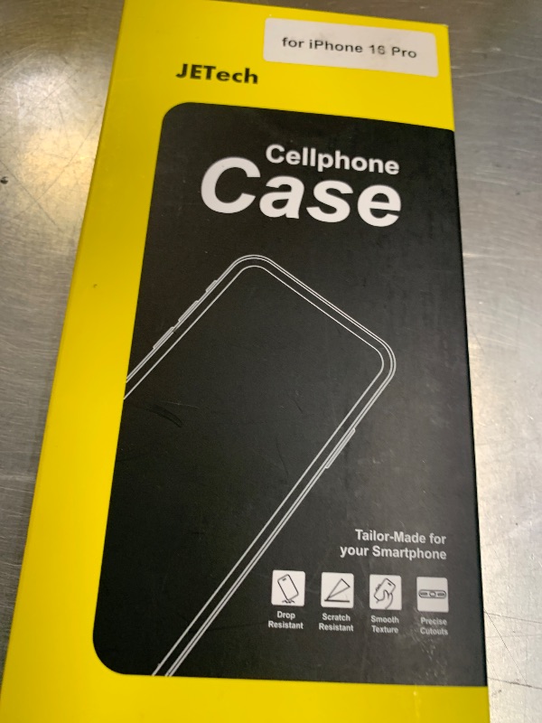 Photo 1 of JETech Case for iPhone 16 Pro 6.3-Inch, Non-Yellowing Shockproof Phone Bumper Cover, Anti-Scratch Clear Back (Desert)