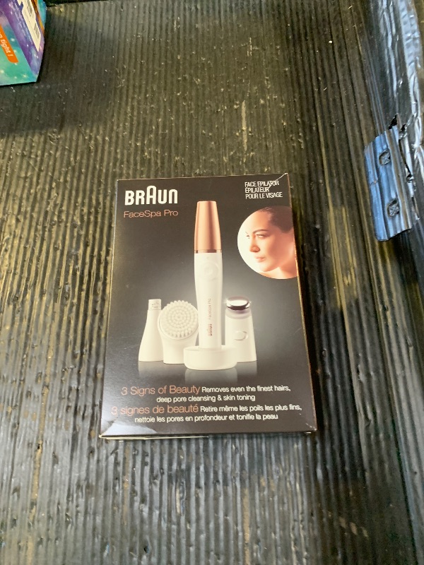 Photo 1 of Braun Face Epilator Facespa Pro 911, Facial Hair Removal for Women, Hair Removal Device, 3-in-1 Epilating, Cleansing Brush and Skin Toning with 3 Extras