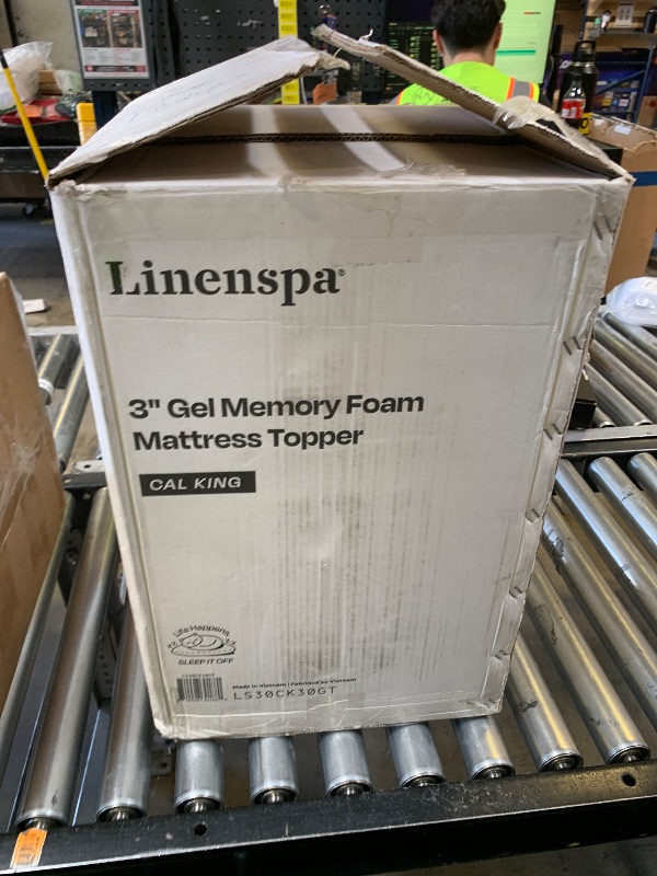 Photo 1 of Linenspa Memory Foam Mattress Topper, California King Size - 3 Inch Gel Infused Memory Foam - Plush Feel - Cooling and Pressure Relieving - CertiPUR Certified