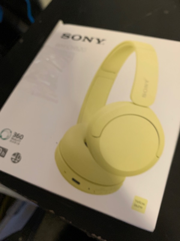 View 2 of Sony WH-CH520 Wireless Headphones Bluetooth On-Ear Headset with Microphone and up to 50 Hours Battery Life with Quick Charging, Butter Yellow