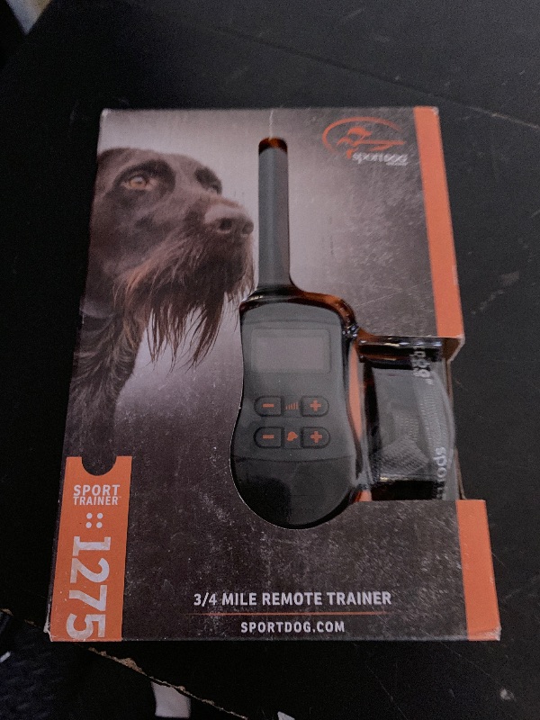 Photo 1 of SportDOG Brand SportTrainer 1275 Remote Trainer - Bright, Easy to Read OLED Screen - 3/4 Mile Range - Waterproof, Rechargeable Dog Training Collar with Tone, Vibration, and Static, Black